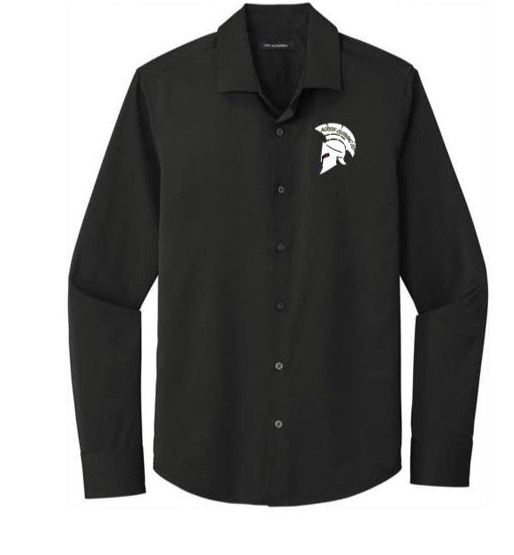 Black Flex Button Down
